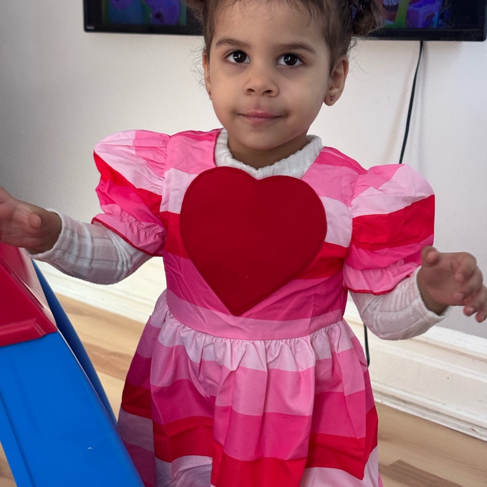 Pink and Red Heart Kids Costume